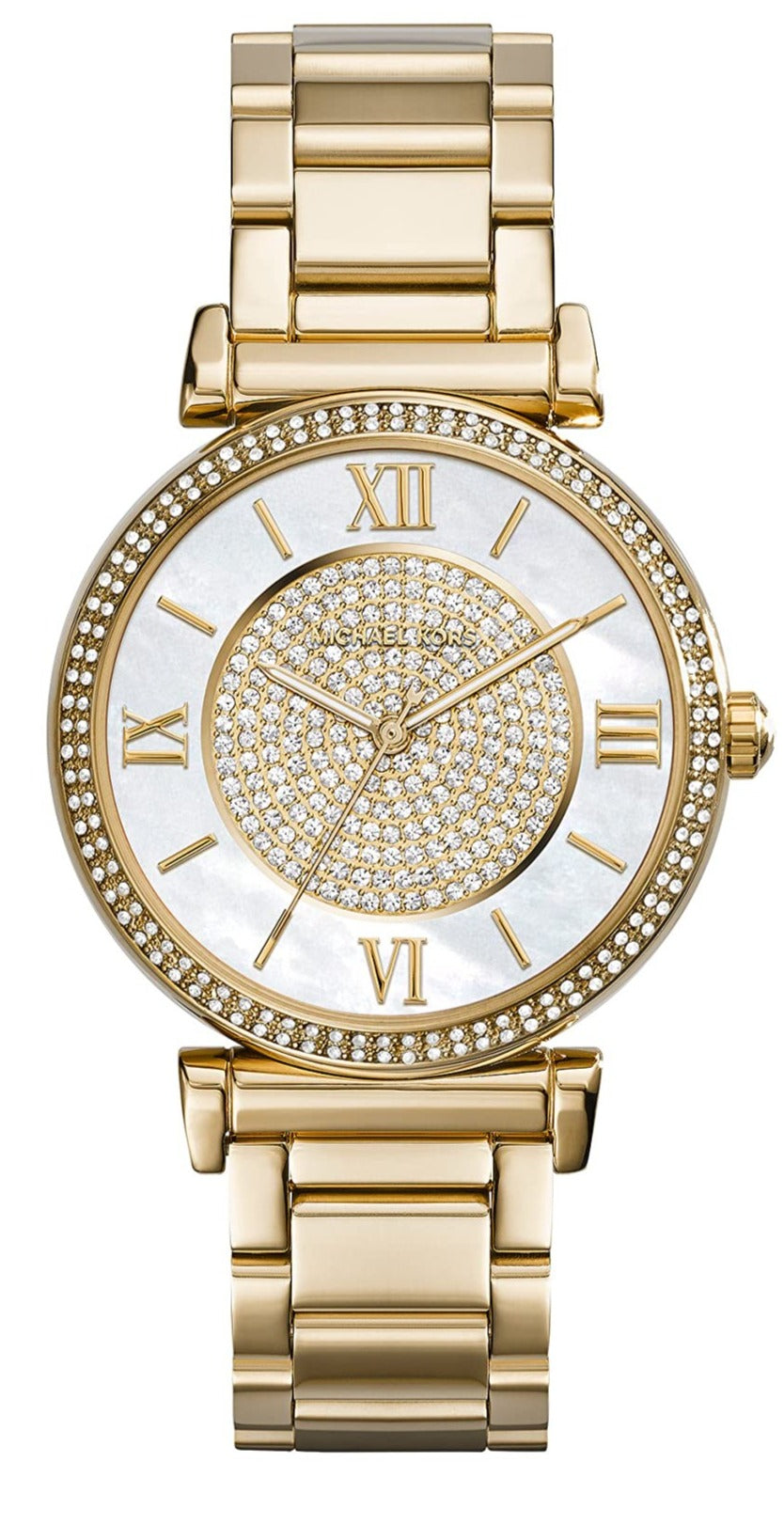 MICHAEL KORS ゴールド 腕時計 MK3332 Michael Kors Catlin Mother of Pearl Dial Gold Steel Strap Watch for Wo