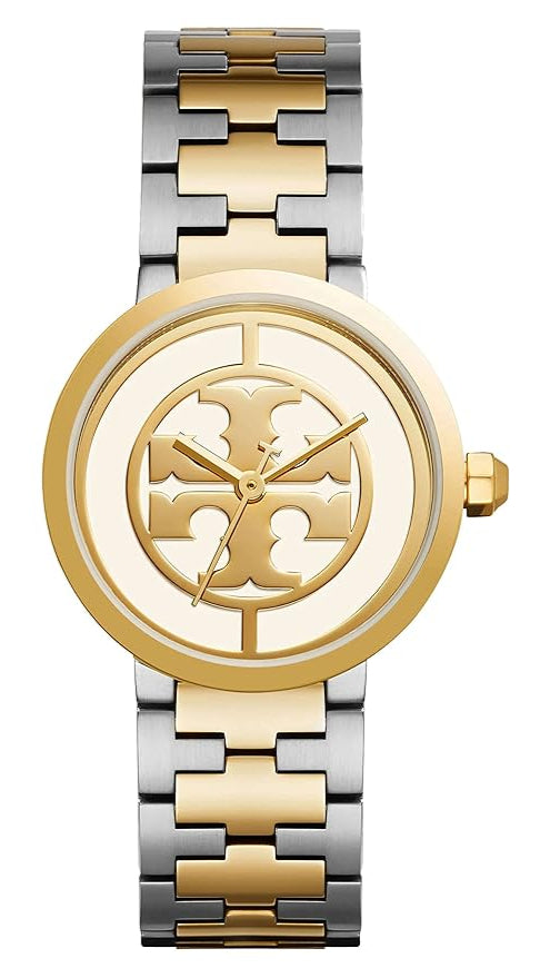 Tory Burch Reva Gold Dial Two Tone Steel Strap Watch for Women - TBW40