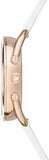 Swarovski Crystalline Glam Silver Dial White Leather Strap Watch for Women - 5452459
