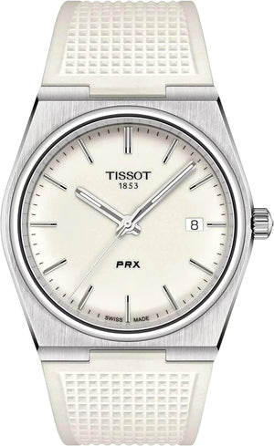 Tissot PRX 40 White Dial White Rubber Strap Watch For Men - T137.410.17.011.00