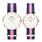 Daniel Wellington Classy Winchester White Dial Two Tone NATO Strap Watch For Women - DW00100077