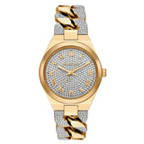 Michael Kors Lennox Pavé Crystals Silver Dial Two Tone Steel Strap Watch for Women - MK7487