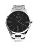 Hugo Boss Governer Black Dial Silver Steel Strap Watch for Men - 1513488