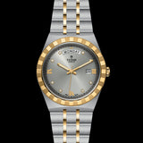 Tudor Royal Diamonds Automatic Grey Dial Two Tone Steel Strap Watch for Men - M28603-0002