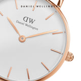 Daniel Wellington Roselyn 3A Petite White Dial Red NATO Strap Watch For Women - DW00100293