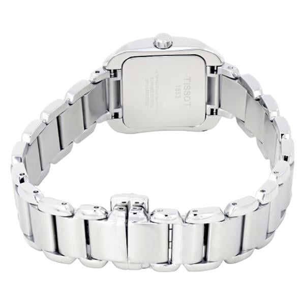 Tissot T Wave Diamonds Mother of Pearl Dial Silver Steel Strap Watch for Women - T02.1.285.74