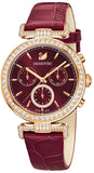 Swarovski Era Journey Red Dial Red Leather Strap Watch for Women - 5416701