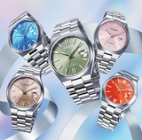 Citizen x Pantone Automatic Dreamy Pink Dial Silver Steel Strap Watch For Men - NJ0158-89X