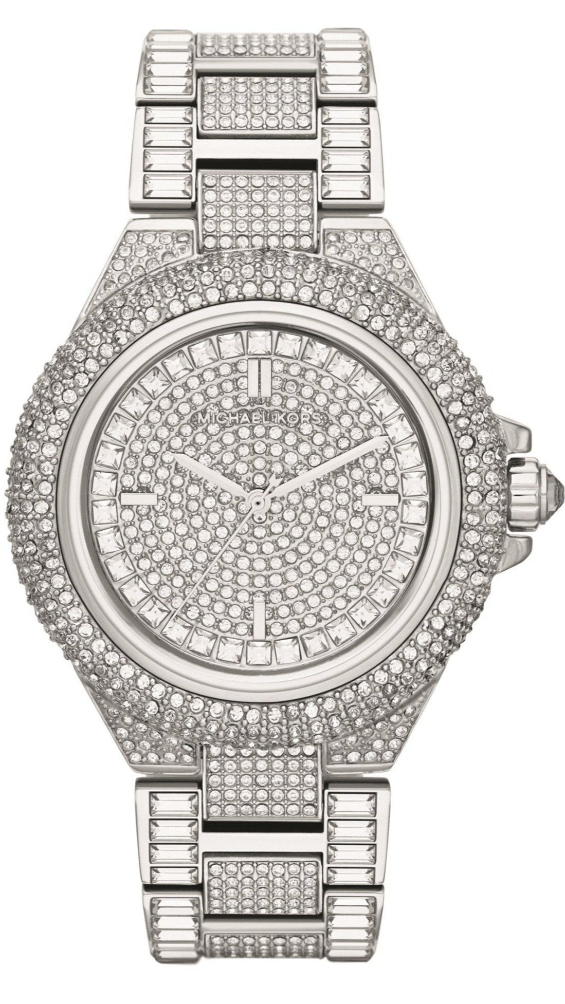 Michael Kors Silver Crystal-Accented Chain-Link Watch??? Michael Kors Ladies Watch MK3305 Silver Tone Metal Band  main image 3