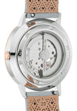 Fossil Vintage Muse Automatic Skeleton White Dial Grey Leather Strap Watch for Women - ME3131