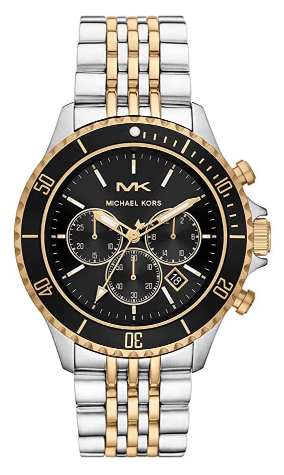 Michael Kors Bayville Chronograph Black Dial Two Tone Steel  display picture 3