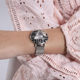 Guess Iconic Quartz Silver Dial Silver Mesh Bracelet Watch For Women - GW0527L1