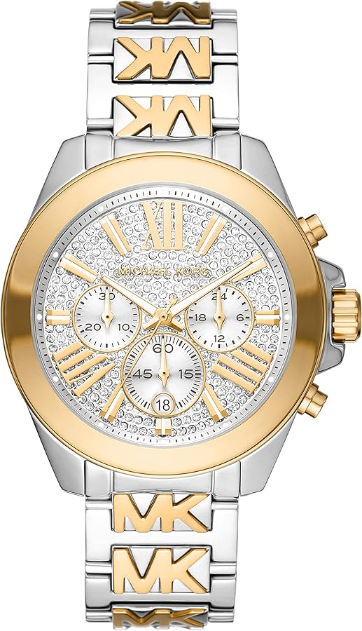 Michael Kors Wren Chronograph Crystals Silver Two Tone Steel  display picture 3