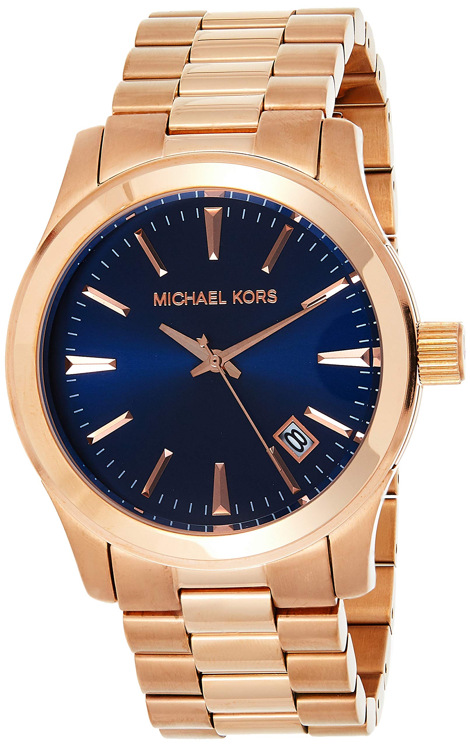 Michael Kors Metallic Navy Blue Watch Michael Kors-6262 stainless steel gold women main image 2