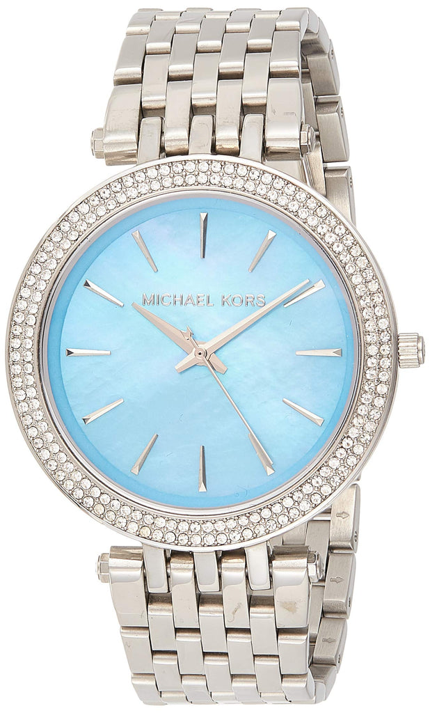Michael Kors Darci Mother of Pearl Blue  Dial Silver Steel Strap Watch for Women - MK3515