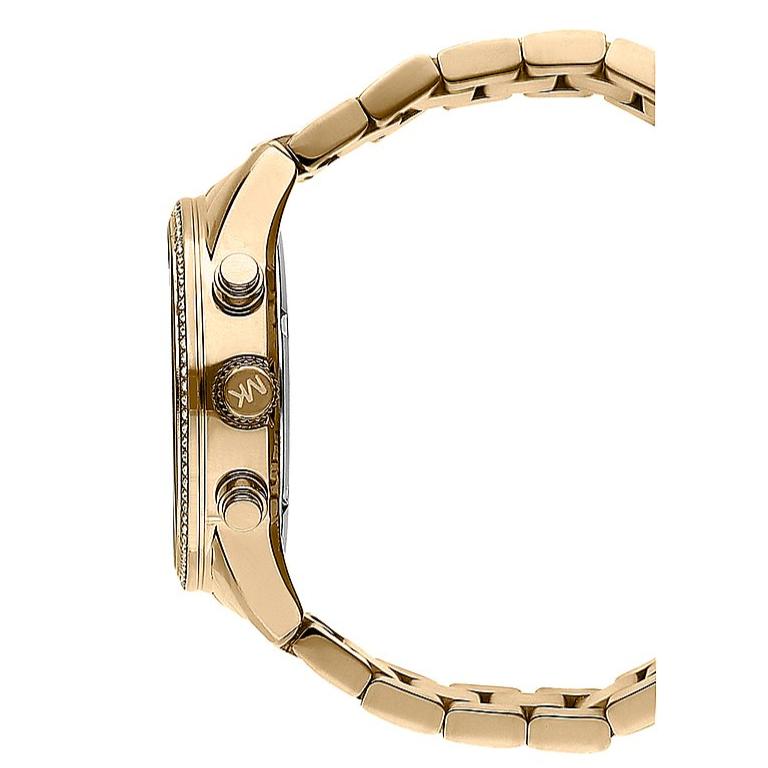 Michael Kors Ritz Gold Dial Gold Steel Strap Watch for Women - MK6356