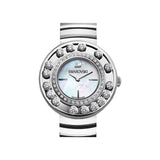 Swarovski Lovely Crystal Mother of Pearl Dial Silver Steel Strap Watch for Women - 1160307