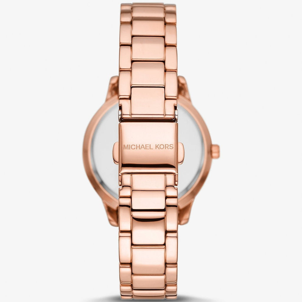 Michael Kors Tibby Pave Rose Gold Dial Rose Gold Steel Strap Watch for Women - MK1058