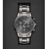 Daniel Wellington Iconic Link Chronograph Grey Dial Grey Steel Strap Watch for Men - DW00100643