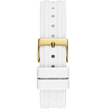 Guess Venus Diamonds White Dial White Rubber Strap Watch for Women - GW0118L5