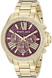 Michael Kors Wren Purple Dial Gold Steel Strap Watch for Women - MK6290
