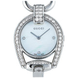 Gucci Horsebit Collection Diamonds Mother of Pearl Dial Silver Steel Strap Watch For Women - YA139505