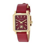 Tory Burch Robinson Quartz Red Dial Red Leather Strap Watch for Women - TBW1505