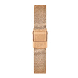 Daniel Wellington Quadro Melrose White Dial Gold Mesh Strap Watch For Women - DW00100431