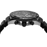 Emporio Armani Diver Chronograph Black Dial Black Silicon Strap Watch For Men - AR11515