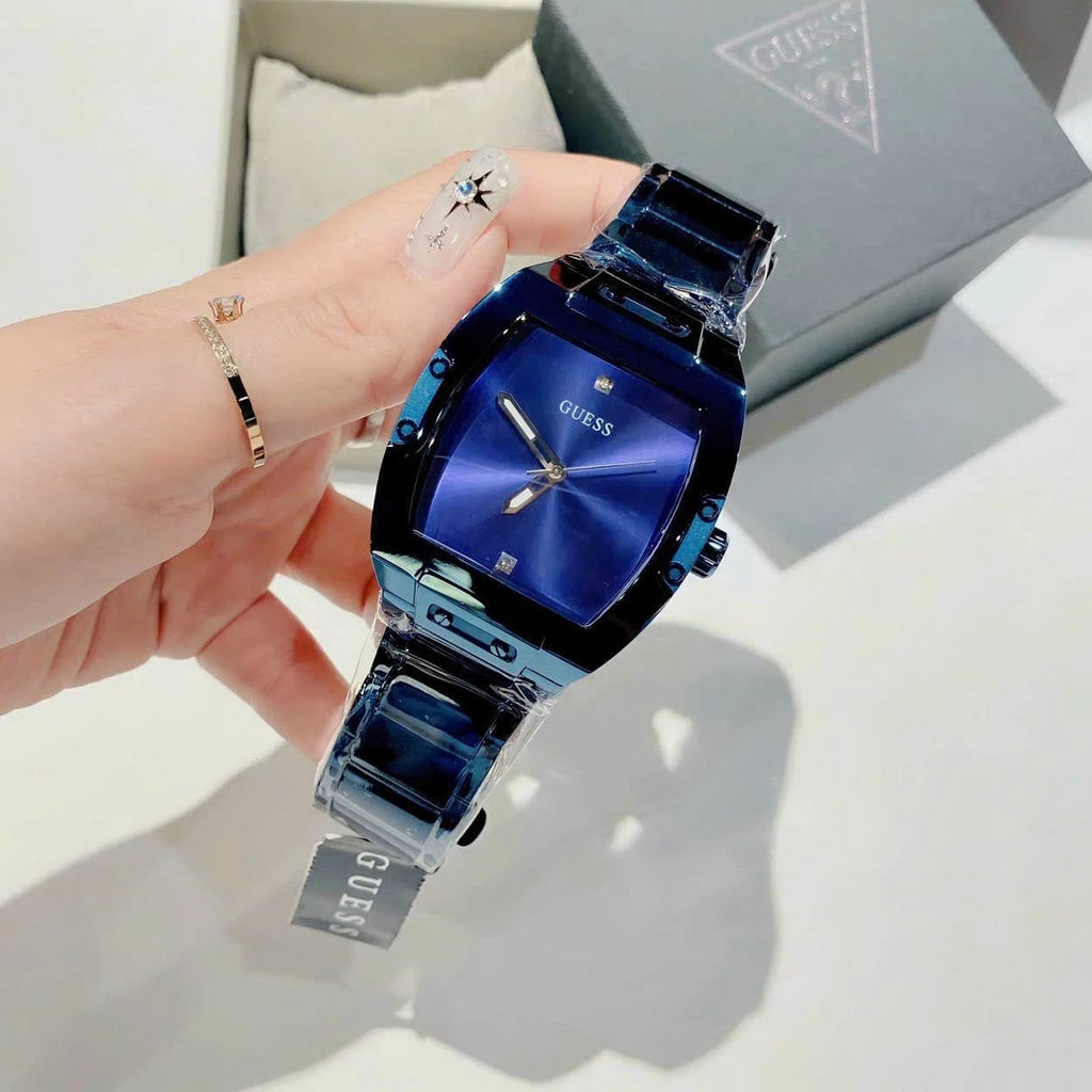 Guess Phoenix Blue Dial Blue Steel Strap Watch for Men  - GW0387G4