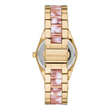 Michael Kors Channing Quartz Mother of Pearl Pink Dial Two Tone Steel Strap Watch For Women - MK6650
