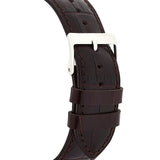 Guess Delancy Quartz White Dial Brown Leather Strap Watch For Men - W0870G1