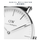 Daniel Wellington Classic Reading White Dial Black Leather Strap Watch For Men - DW00100028