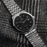 Tudor 1926 Automatic Black Dial Silver Steel Strap Watch for Men - M91650-0002