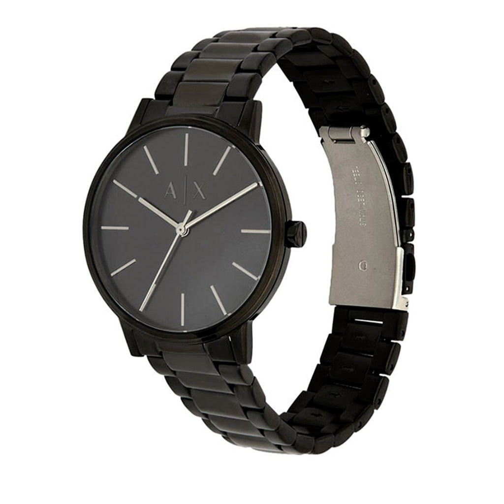 Armani Exchange Cayde Analog Black Dial Black Steel Strap Watch For Men - AX2701