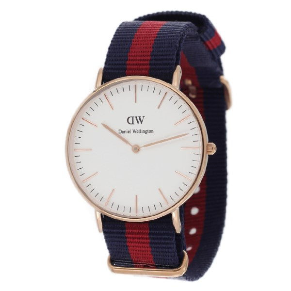 Daniel Wellington Classic Oxford White Dial Two Tone NATO Strap Watch For Women - DW00100029