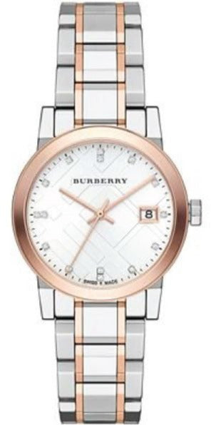 Burberry Two-Tone Sapphire Ladies Stainless Steel Watch - Silver & Rose Gold Burberry BU9105 Two Tone Rose Gold Ladies Watch – WATCH ACES main image 4