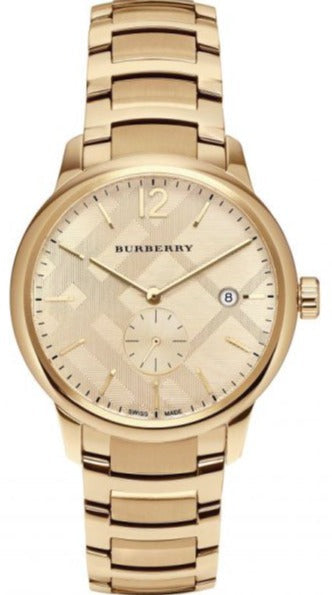Burberry ゴールド腕時計 Burberry The Classic Gold Dial Gold Steel Strap Watch for Men - BU1000