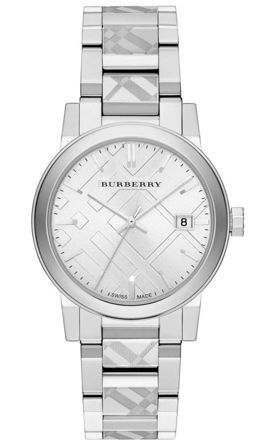 付属品有 BURBERRY ザ・シティ BU9037 クォーツ メンズ腕時計 Burberry The City Silver Dial Silver Steel Strap Watch for Men - BU903
