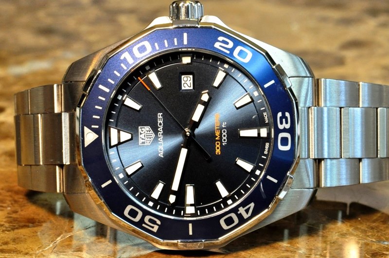 Tag Heuer Aquaracer Blue Dial Watch for Men - WAY101C.BA0746