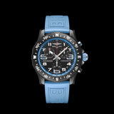 Breitling Endurance Pro Black Dial Light Blue Rubber Strap Watch for Men - X82310281B1S1