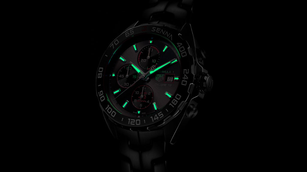 Tag Heuer Formula 1 Chronograph Senna Grey Dial Silver Steel Strap Watch for Men - CAZ201D.BA0633