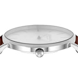 Coach Charles Silver Dial Brown Leather Strap Watch for Men - 14602152