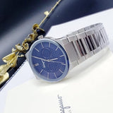 Salvatore Ferragamo Sapphire Blue Dial Silver Steel Strap Watch for Men - SFHP006-20