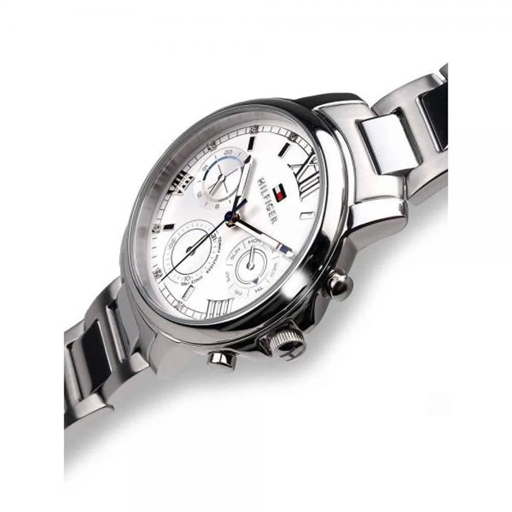 Tommy Hilfiger Claudia Silver Dial Silver Steel Strap Watch for Women - 1781741