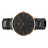 Daniel Wellington Classic Reading Black Dial Black Leather Strap Watch For Men - DW00100129