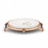 Daniel Wellington Classy Glasgow White Dial Two Tone Nylon Strap Watch For Women - DW00100078