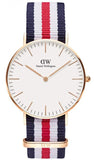 Daniel Wellington Classic Canterbury White Dial Two Tone NATO Strap Watch For Women - DW00100030