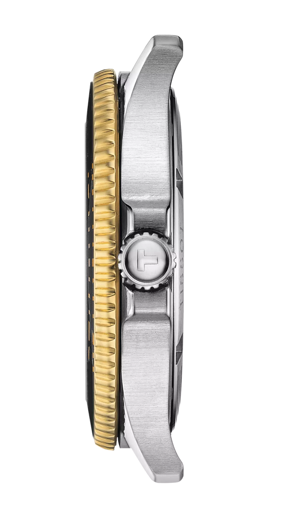 Tissot Seastar 1000 Black Dial Two Tone Steel Strap Watch For Men - T120.410.22.051.00