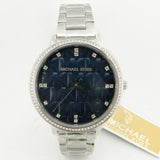 Michael Kors Pyper Blue Dial Silver Steel Strap Watch For Women - MK4671